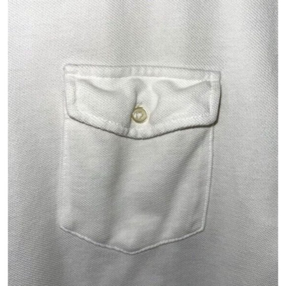 POLO RALPH LAUREN Size M Featherweight Mesh Mens White Long Sleeve Shirt - Picture 7 of 7